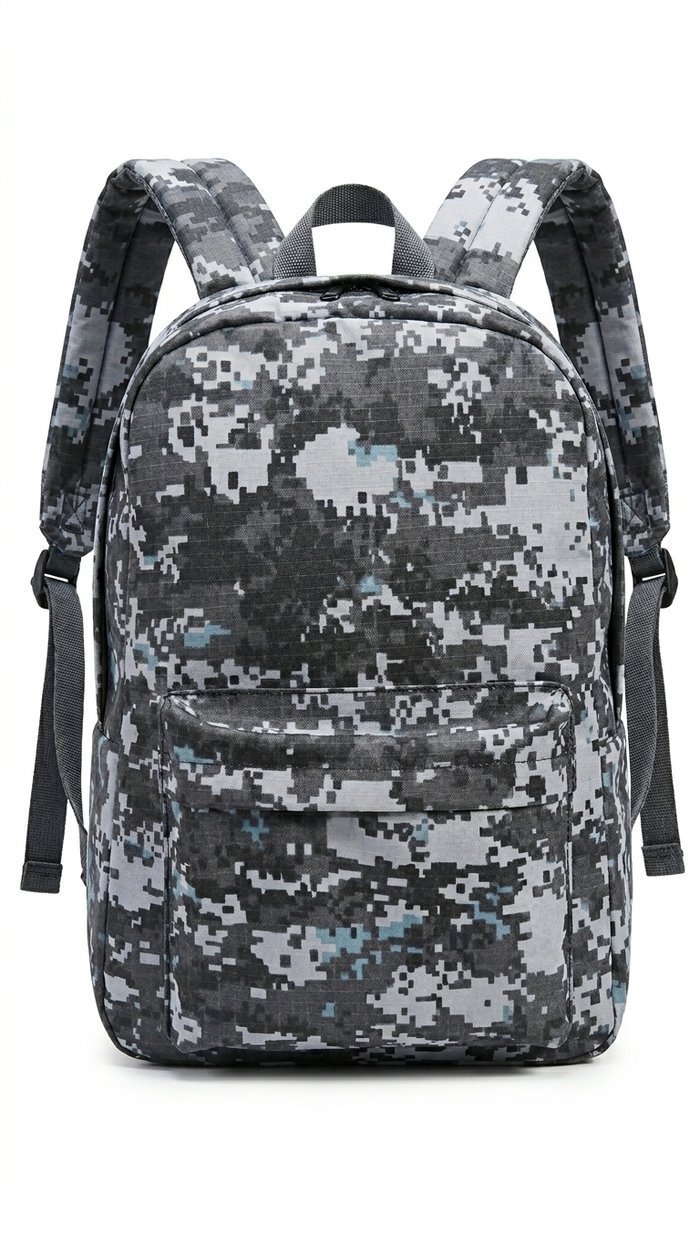 Mochila Multiuso Camuflaje Pixel Gris