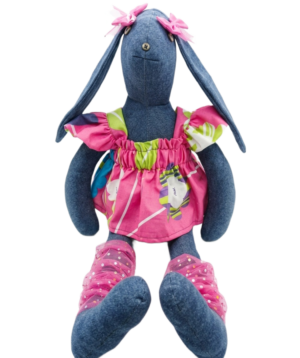 Muñeca Conejita Denim Floral
